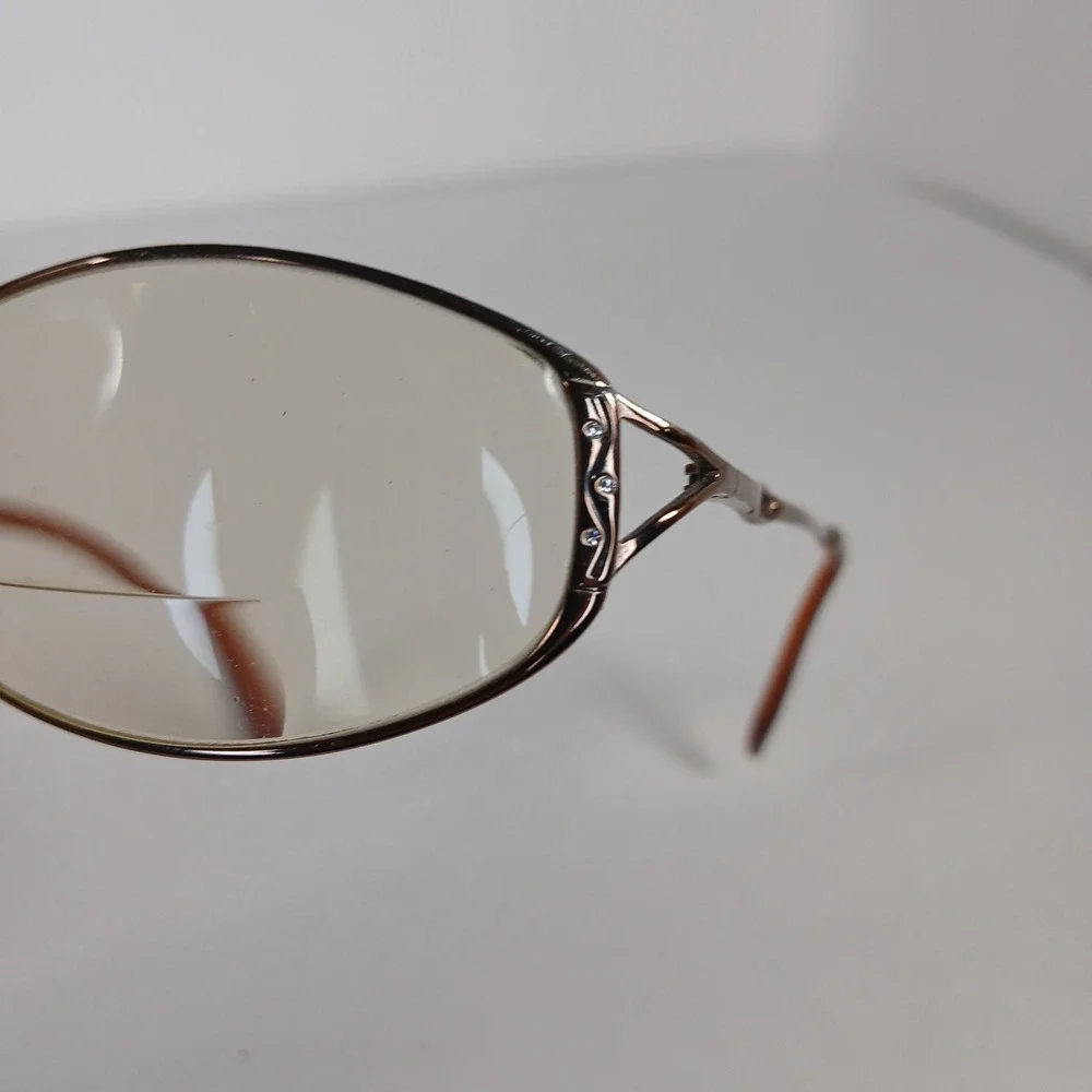 Vintage Camelot Lady Laura Brown 53-17-135 Eyeglass Frames Wire Metal